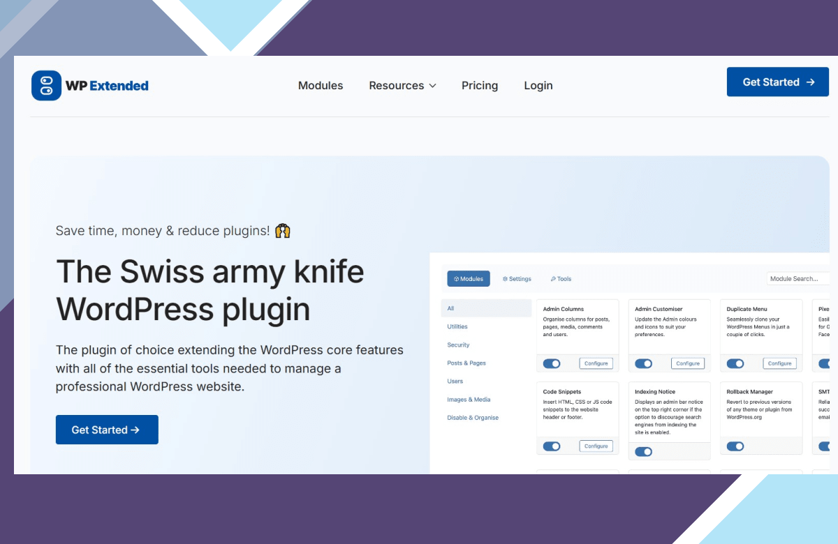 WP Extended Pro screenshot