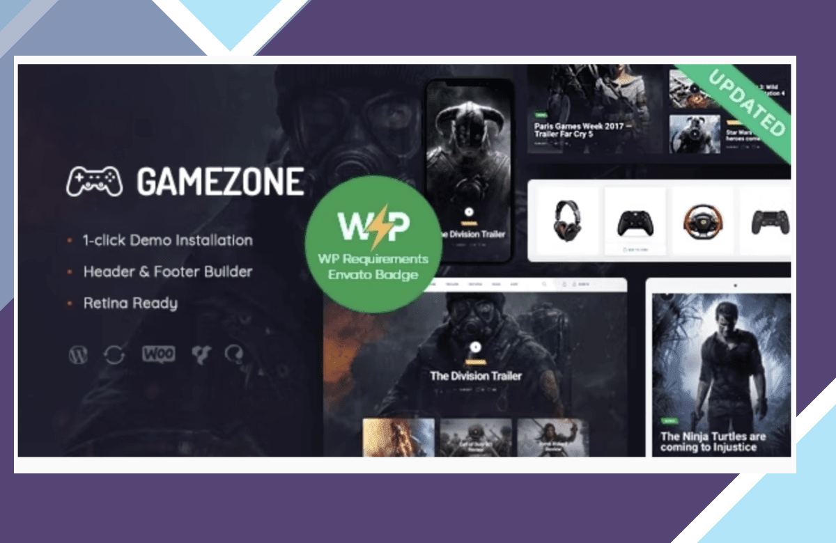 Gamezone – Gaming Blog and Store WordPress Theme screenshot