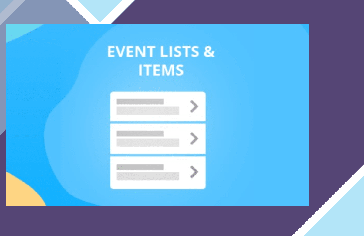 EventOn Lists and Items screenshot