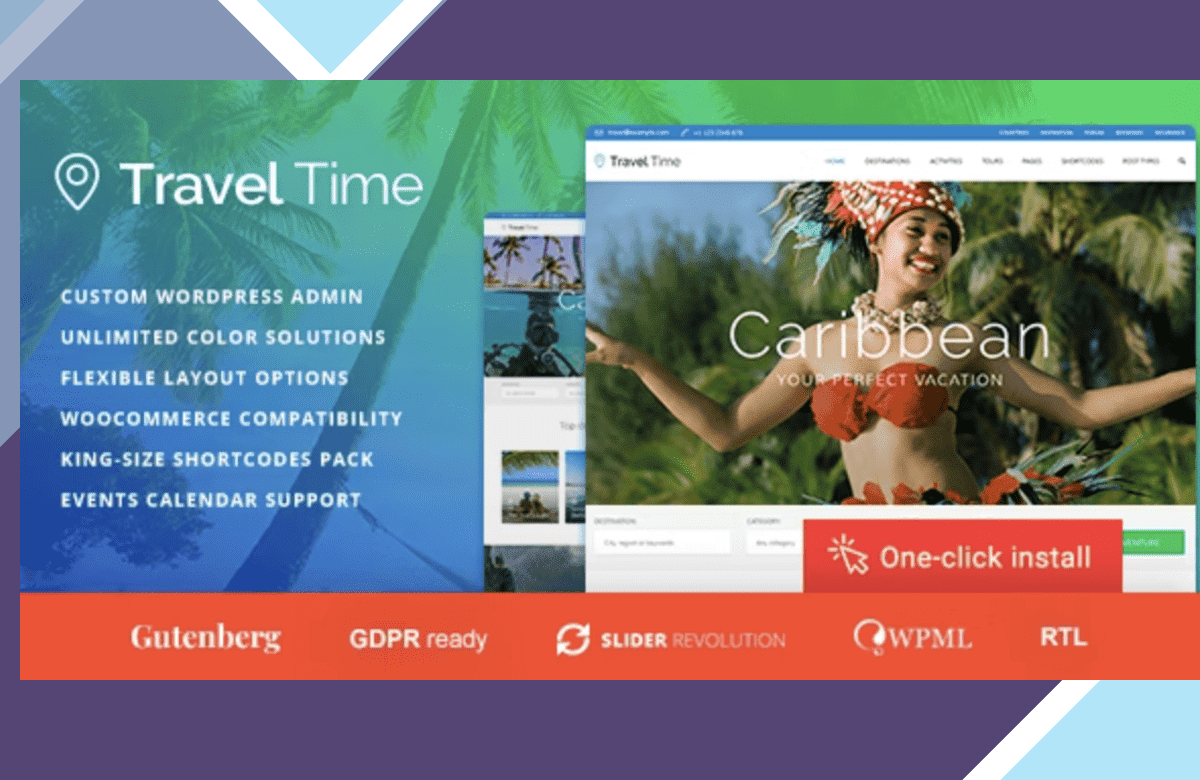 Travel Time – Tour and Hotel WordPress Theme screenshot