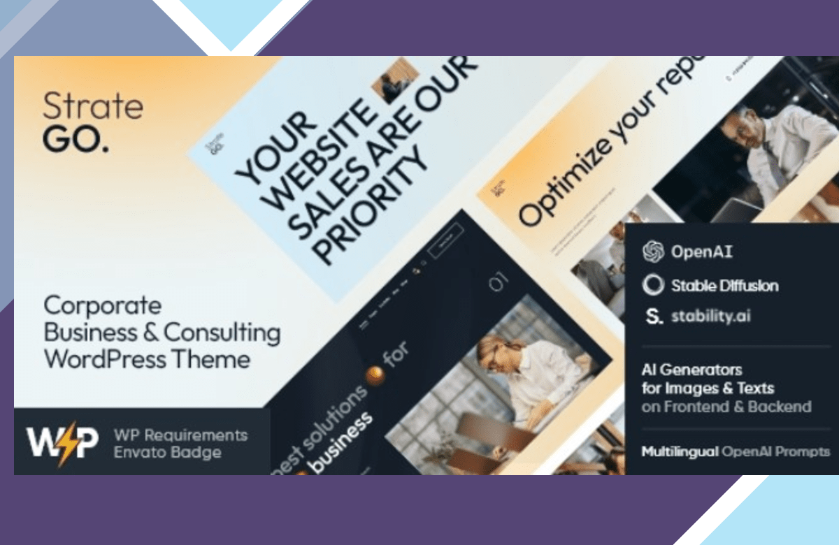 Stratego – Corporate Business and Consulting WordPress Theme screenshot