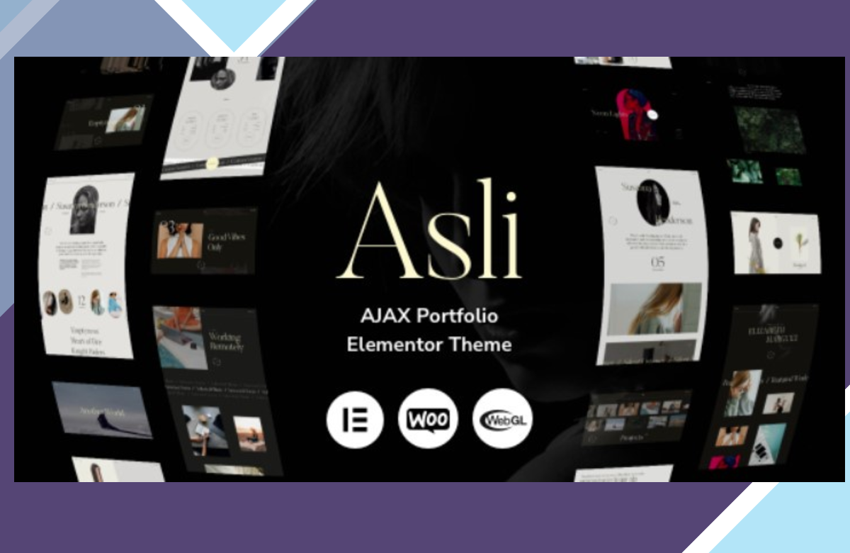 Asli – AJAX Portfolio Elementor WordPress Theme screenshot