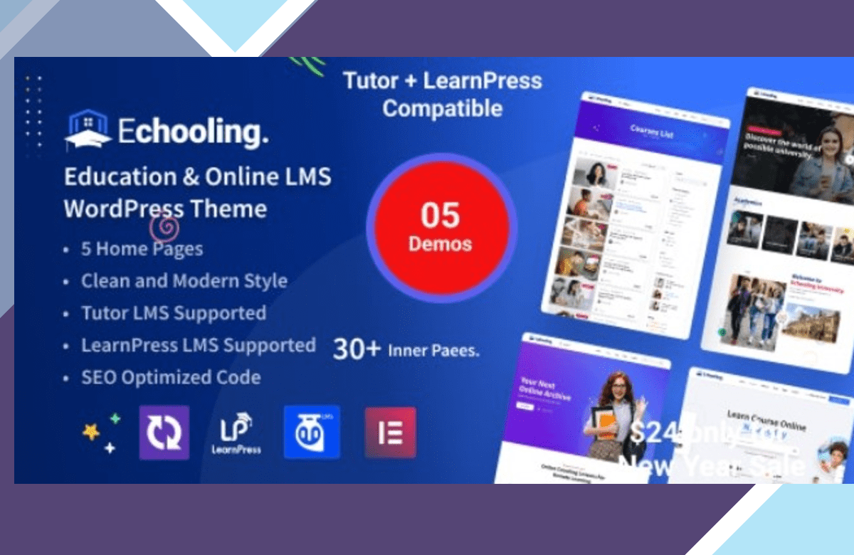 Echooling – Education WordPress Theme screenshot