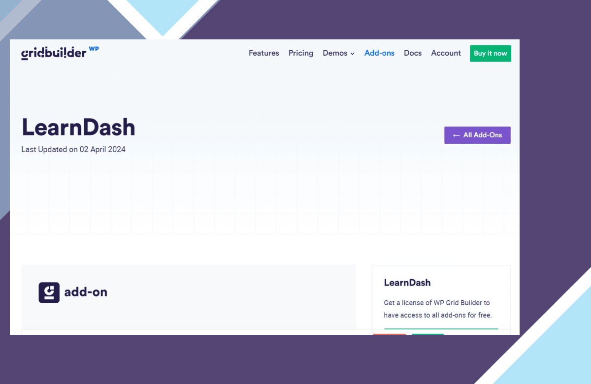 WP Grid Builder – LearnDash screenshot