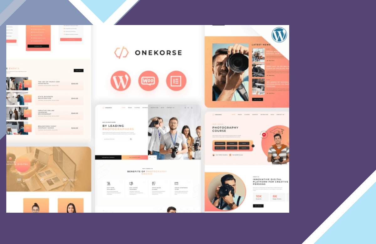Onekorse – LMS Education Theme screenshot