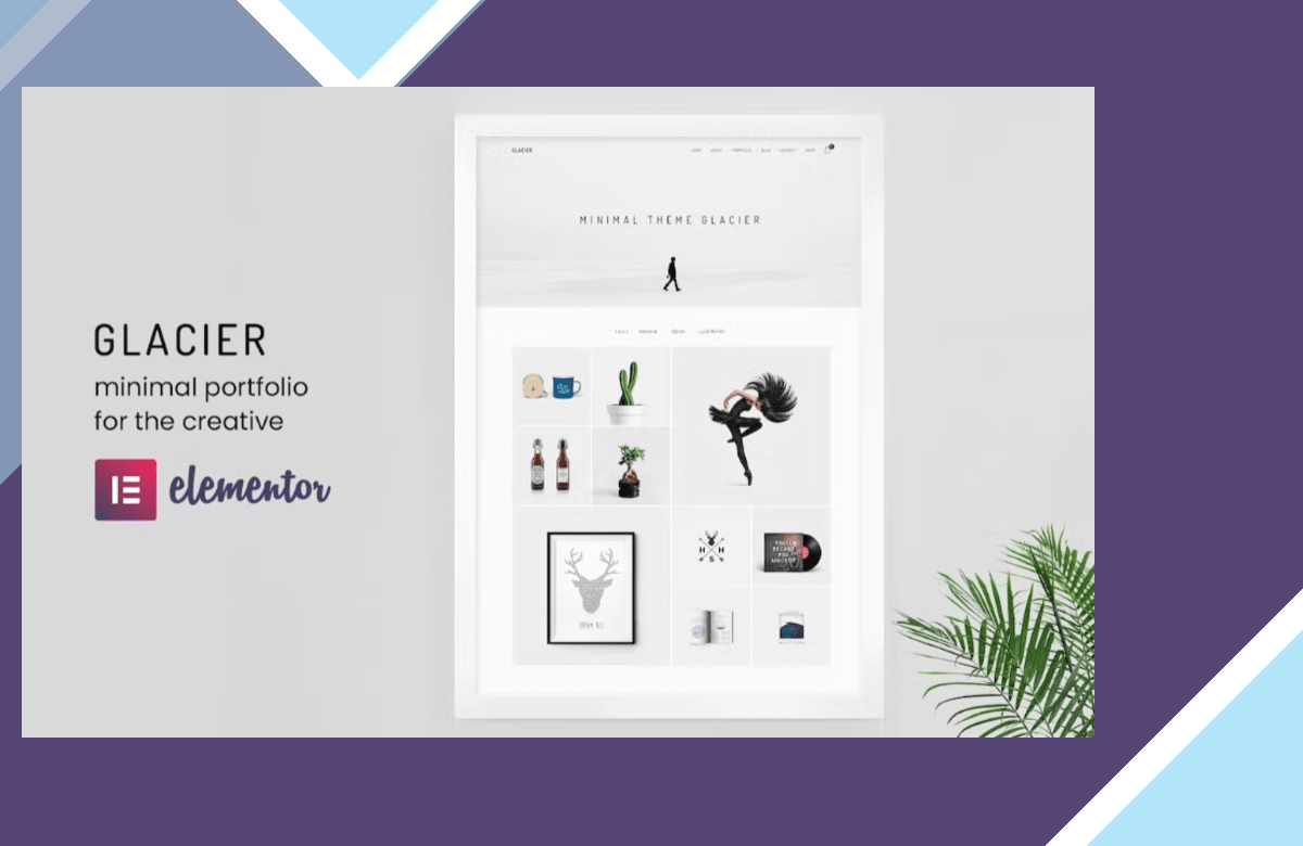 Glacier – Minimal WordPress Portfolio Theme screenshot