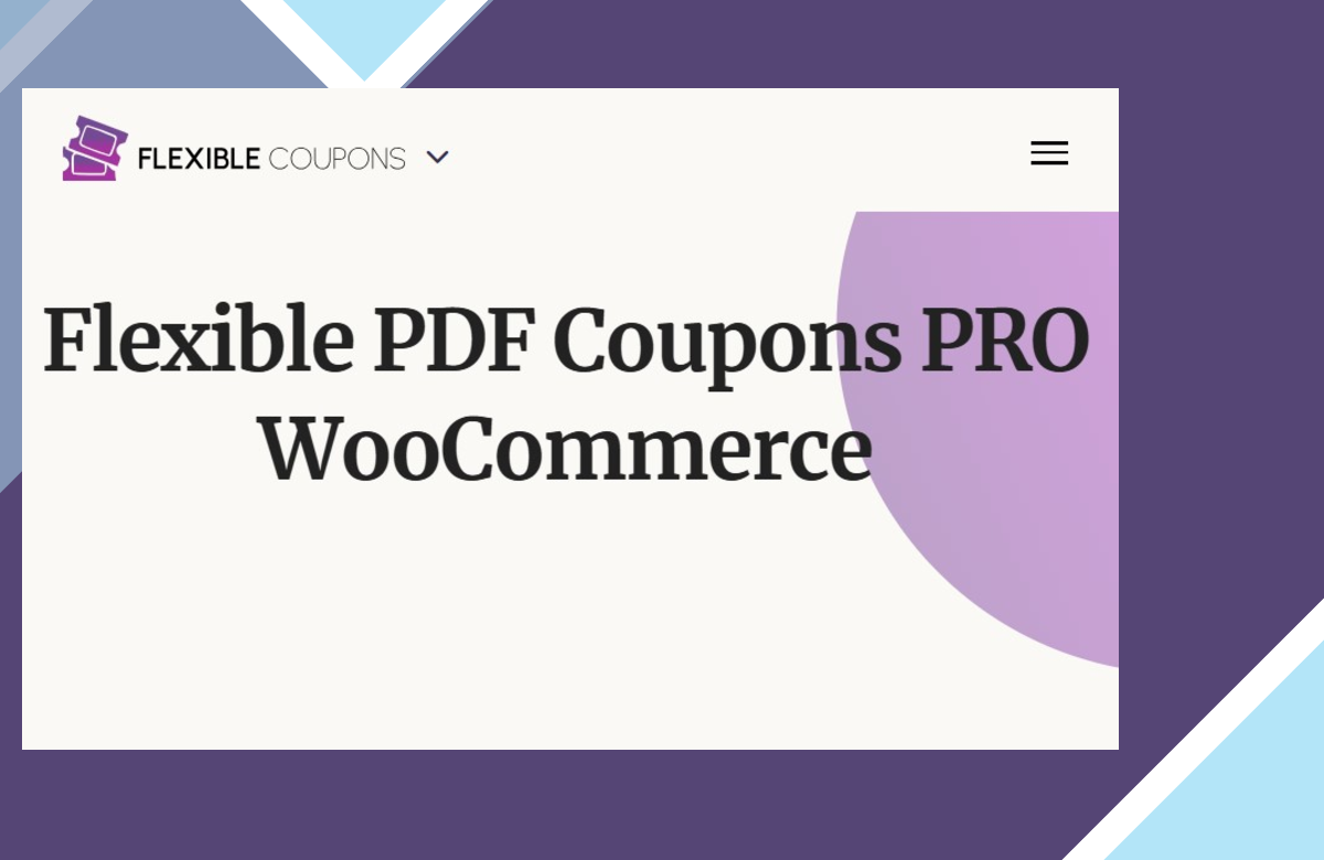 Flexible PDF Coupons Pro for WooCommerce screenshot