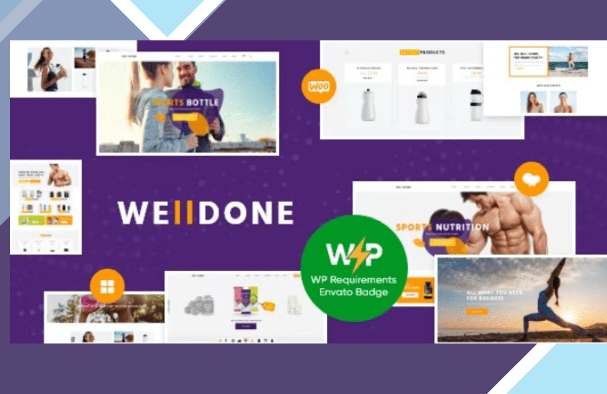 Welldone – Sports and Fitness Nutrition and Supplements Store WordPress Theme screenshot