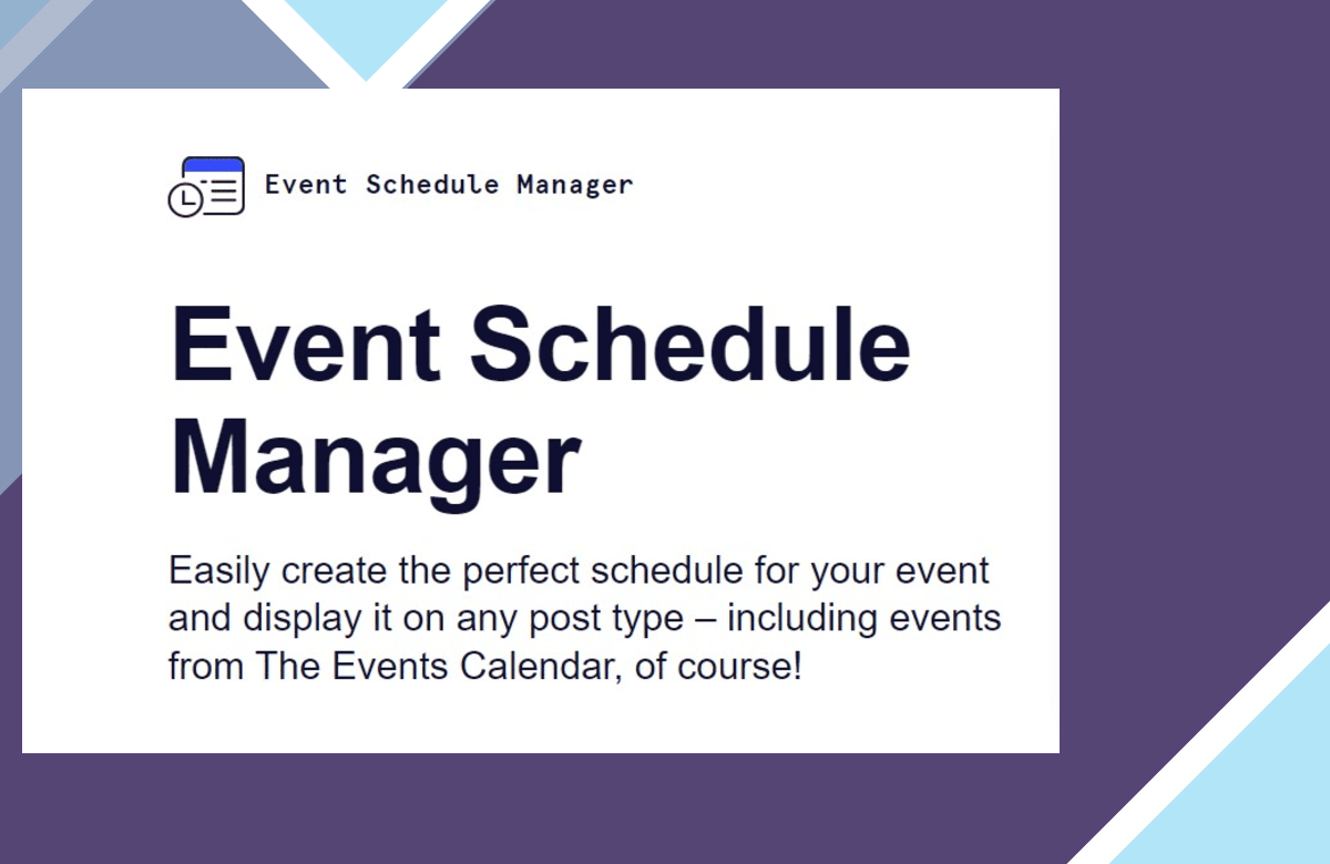 Event Schedule Manager screenshot