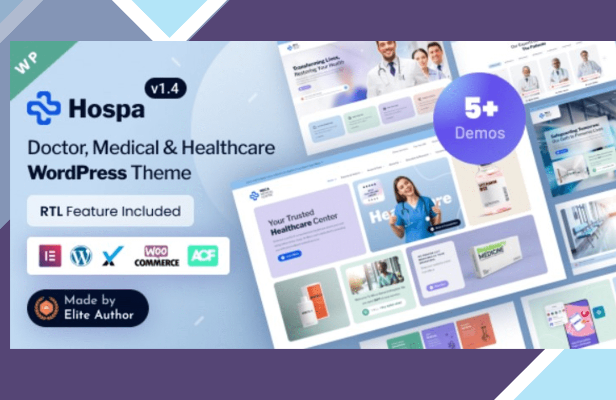 Hospa – Medical Clinic and Hospital Elementor WordPress Theme screenshot