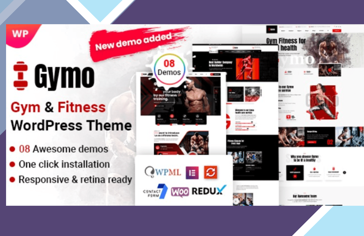 Gymo – Gym and Fitness WordPress Theme screenshot