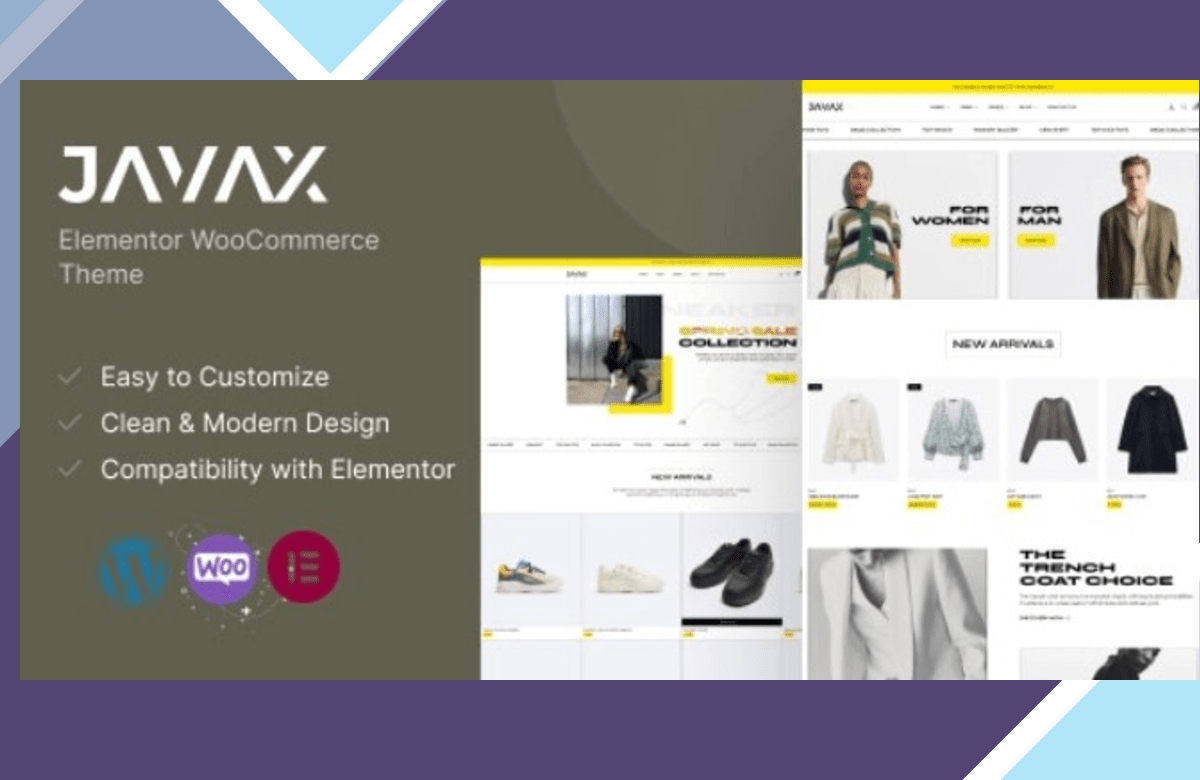 Javax – Elementor WooCommerce Theme screenshot