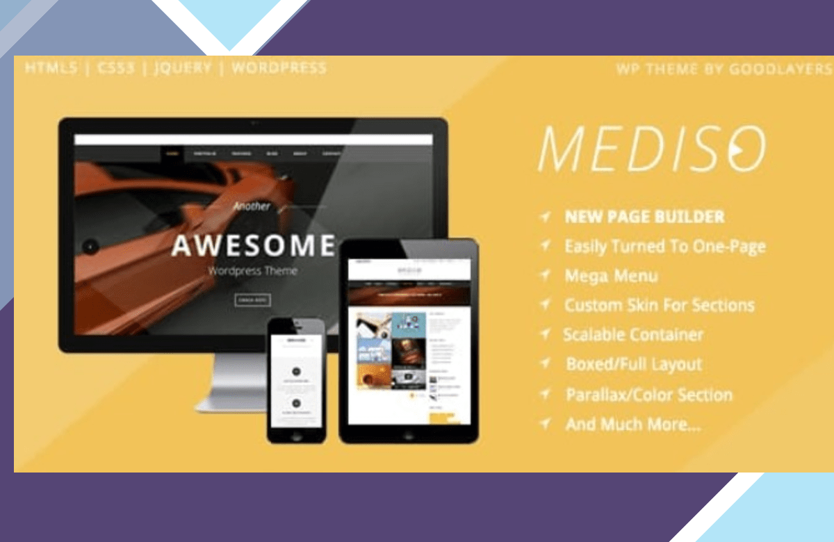 Mediso – Corporate / One-Page / Blogging WP Theme screenshot