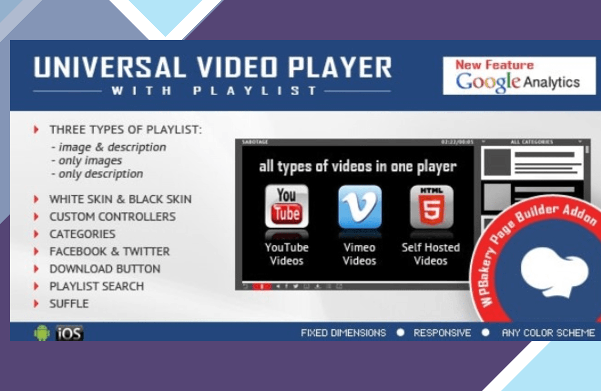 Universal Video Player for WPBakery Page Builder screenshot