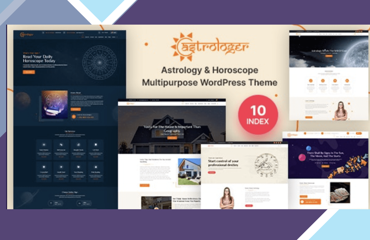 Astrologer – Horoscope and Astrology WordPress Theme screenshot