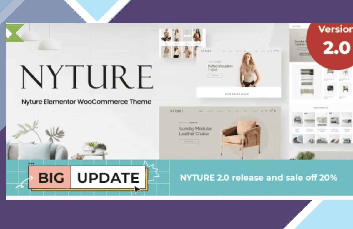 Nyture – Elementor WooCommerce Theme screenshot