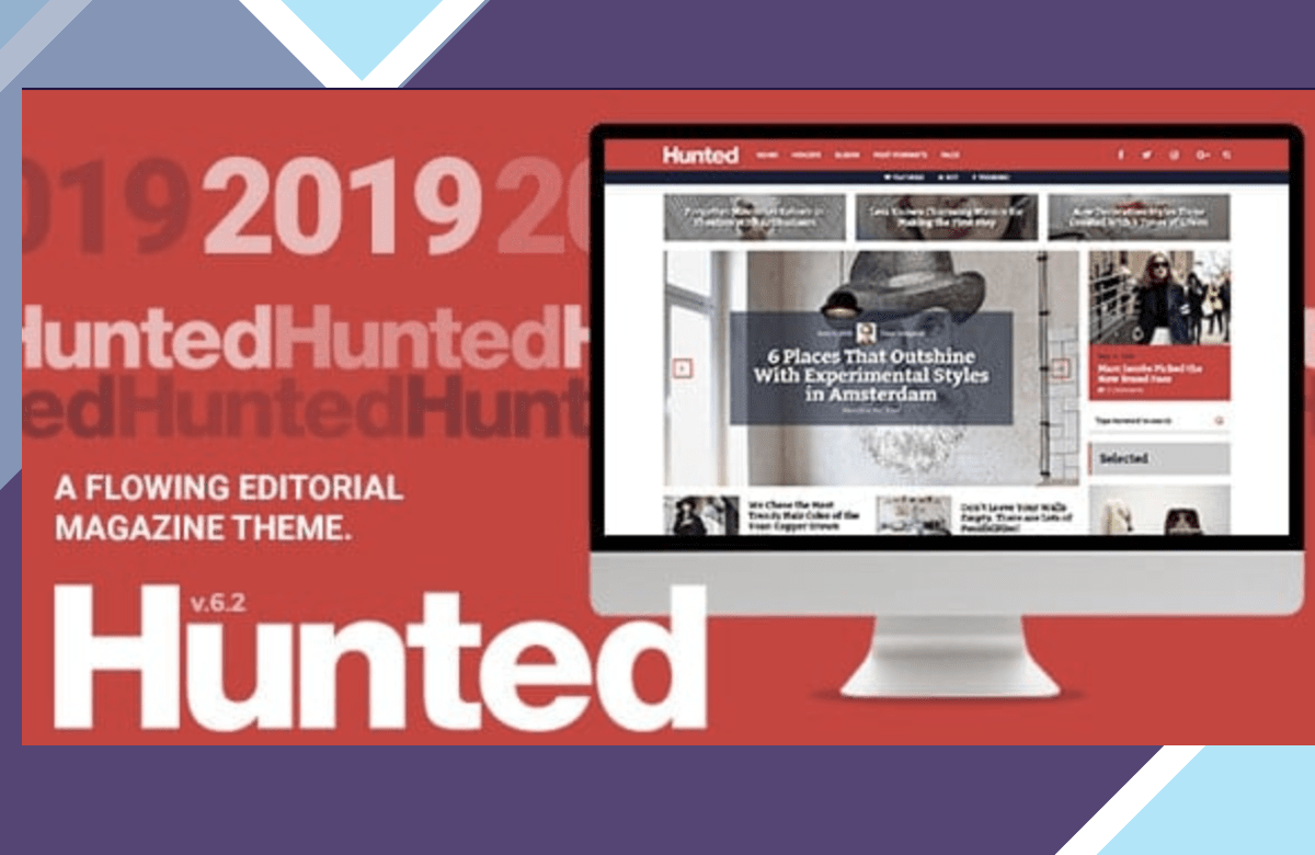 Hunted – A Flowing Editorial Magazine Theme screenshot