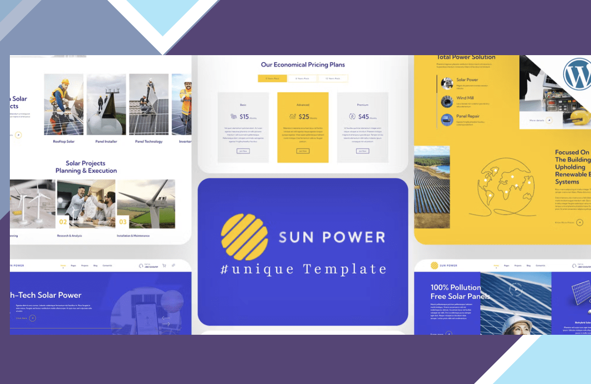 SunPower – Solar Renewable Energy Theme screenshot