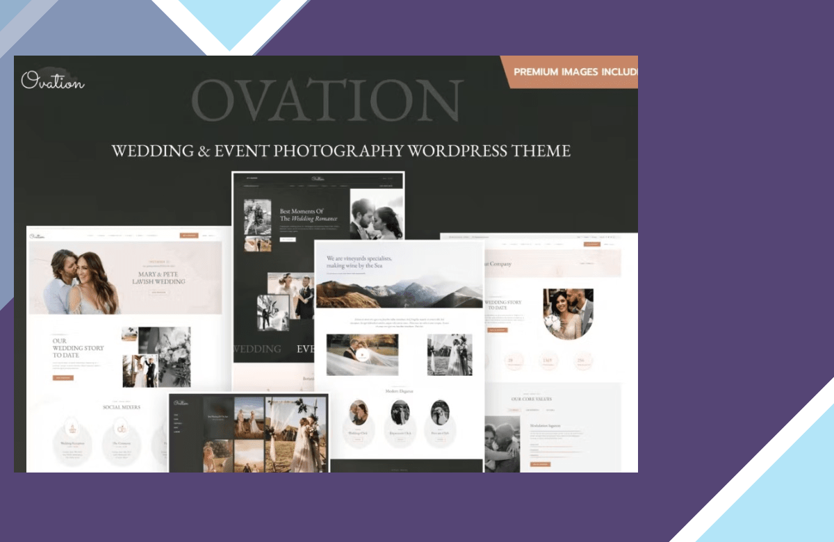 Ovation – Wedding and Event Photography WordPress Theme screenshot
