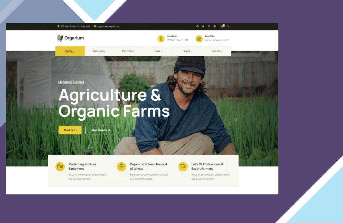 Orgarium – Agriculture and Organic WordPress Theme screenshot