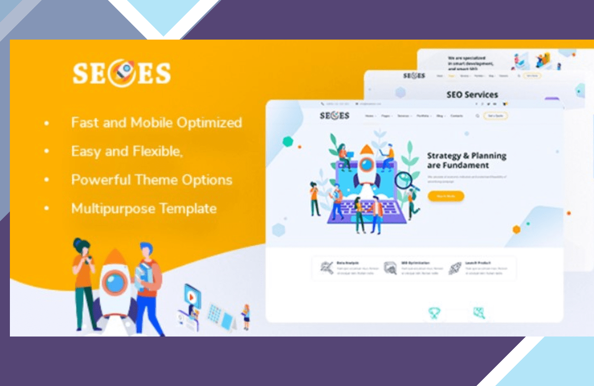 Seoes – Marketing Agency WordPress Theme screenshot