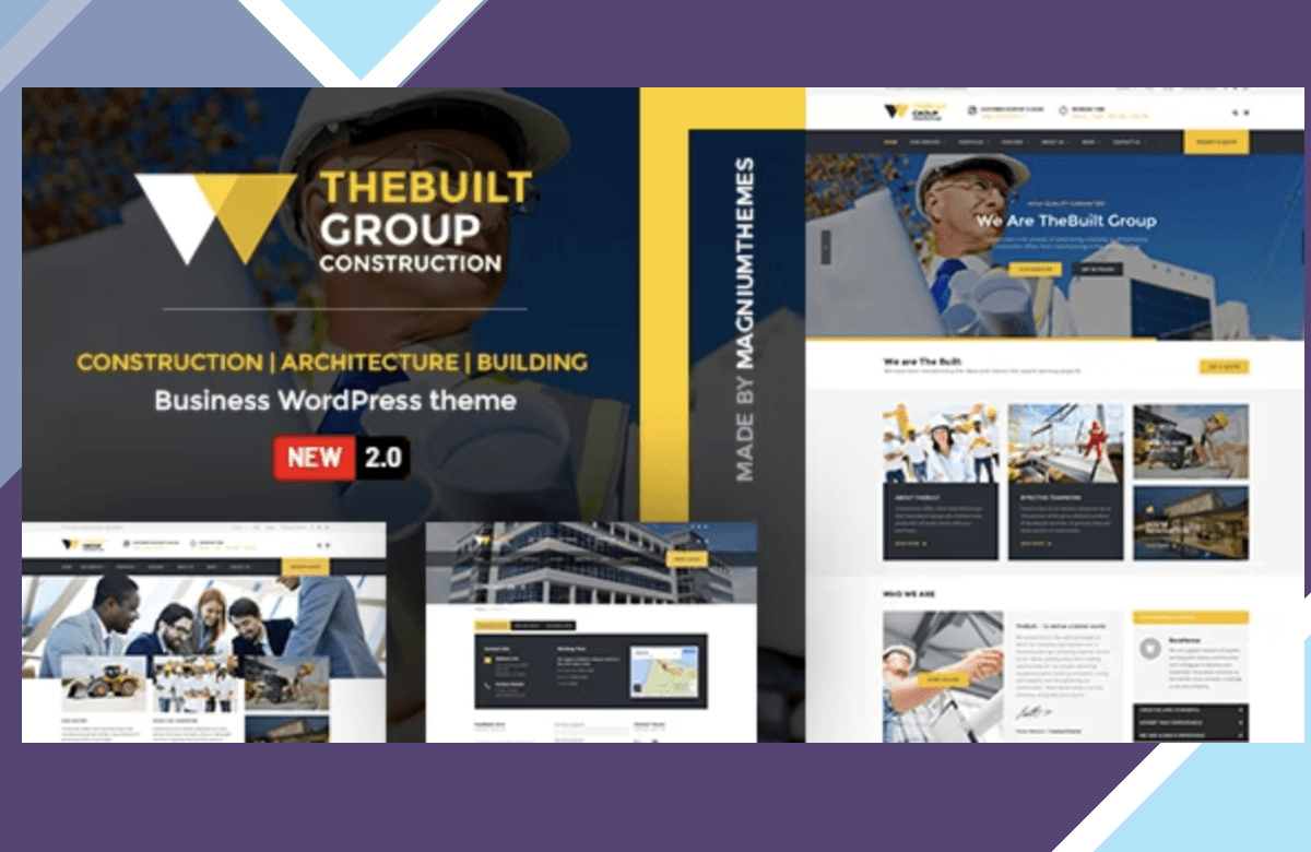 TheBuilt – Construction and Architecture WordPress theme screenshot