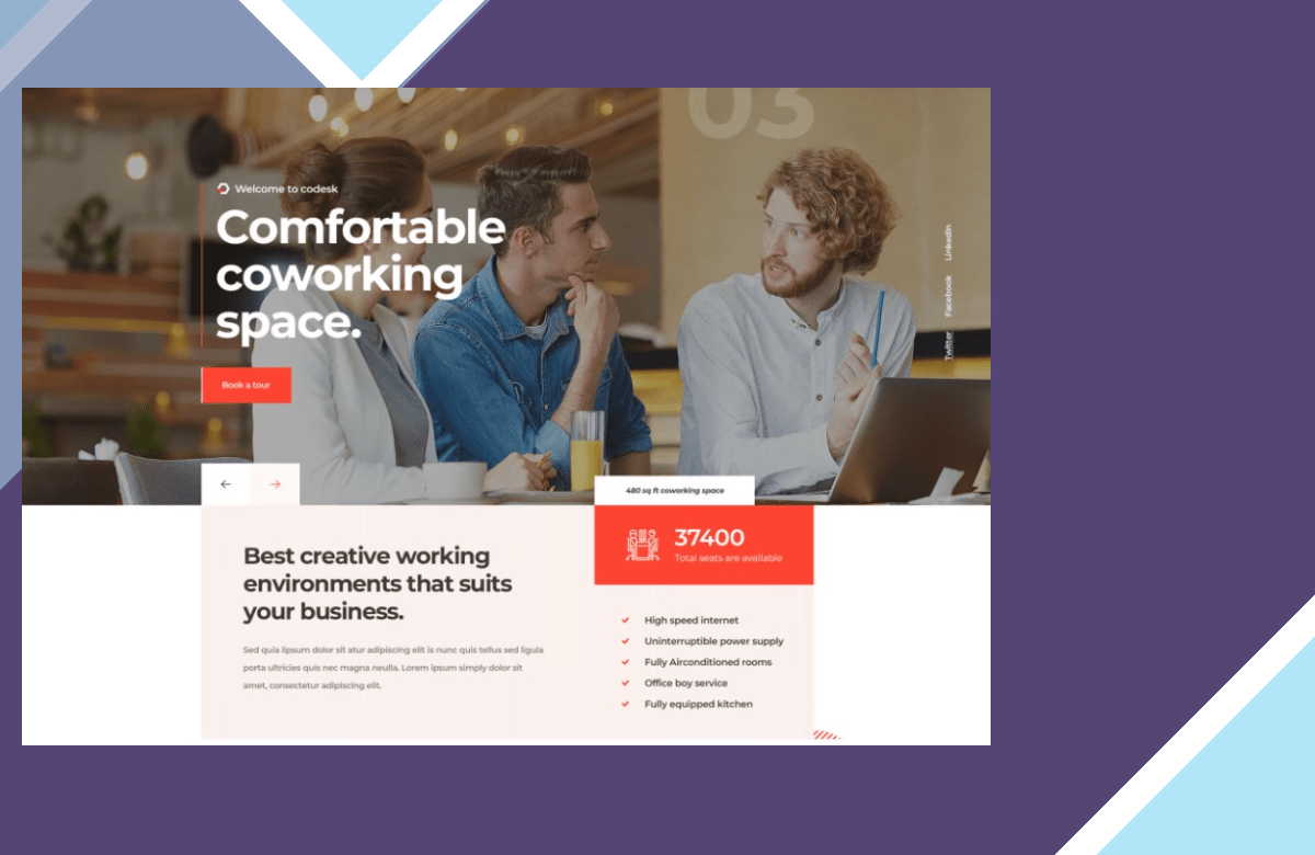 Codesk – Creative Office Space WordPress Theme screenshot