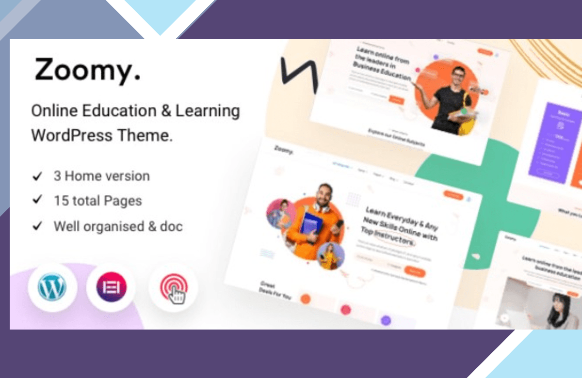 Zoomy – Lightweight LMS and Education WordPress Theme screenshot