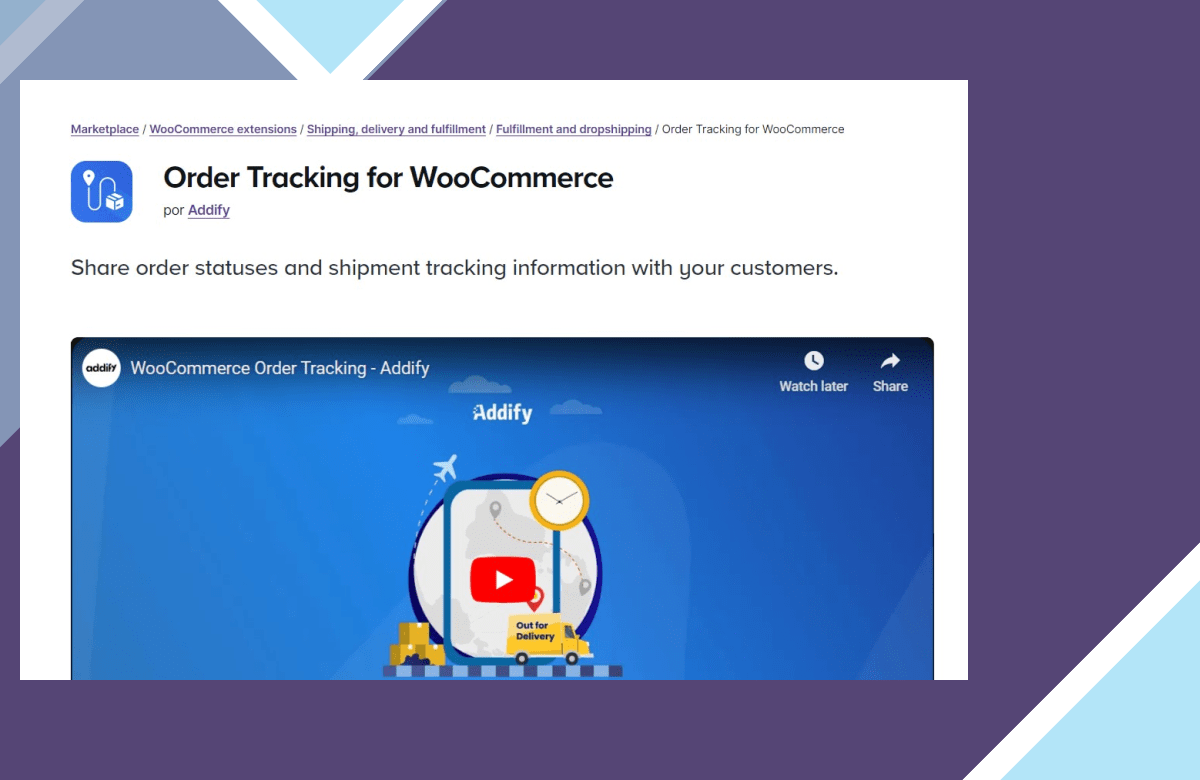 Order Tracking for WooCommerce screenshot