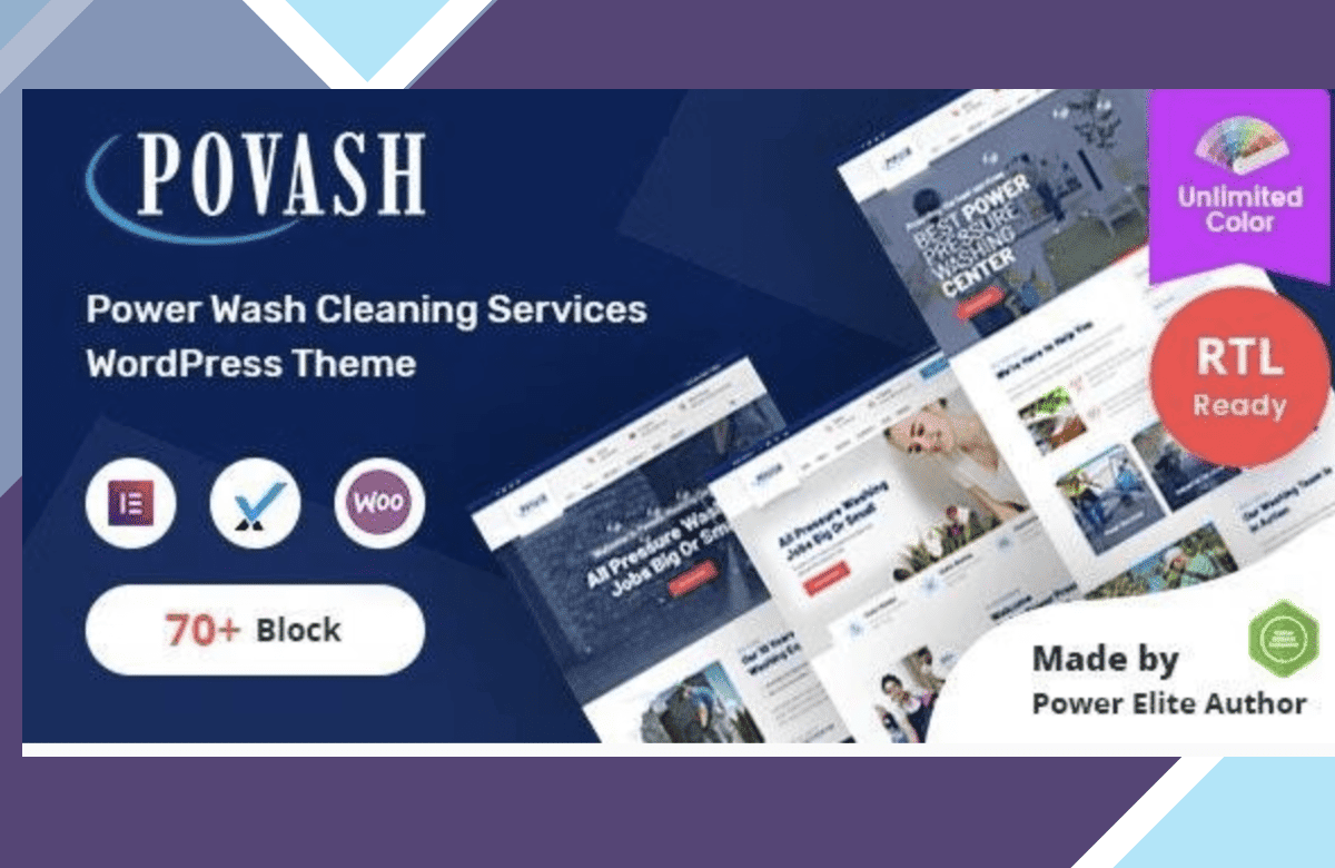 Povash | Power Wash WordPress Theme + RTL screenshot