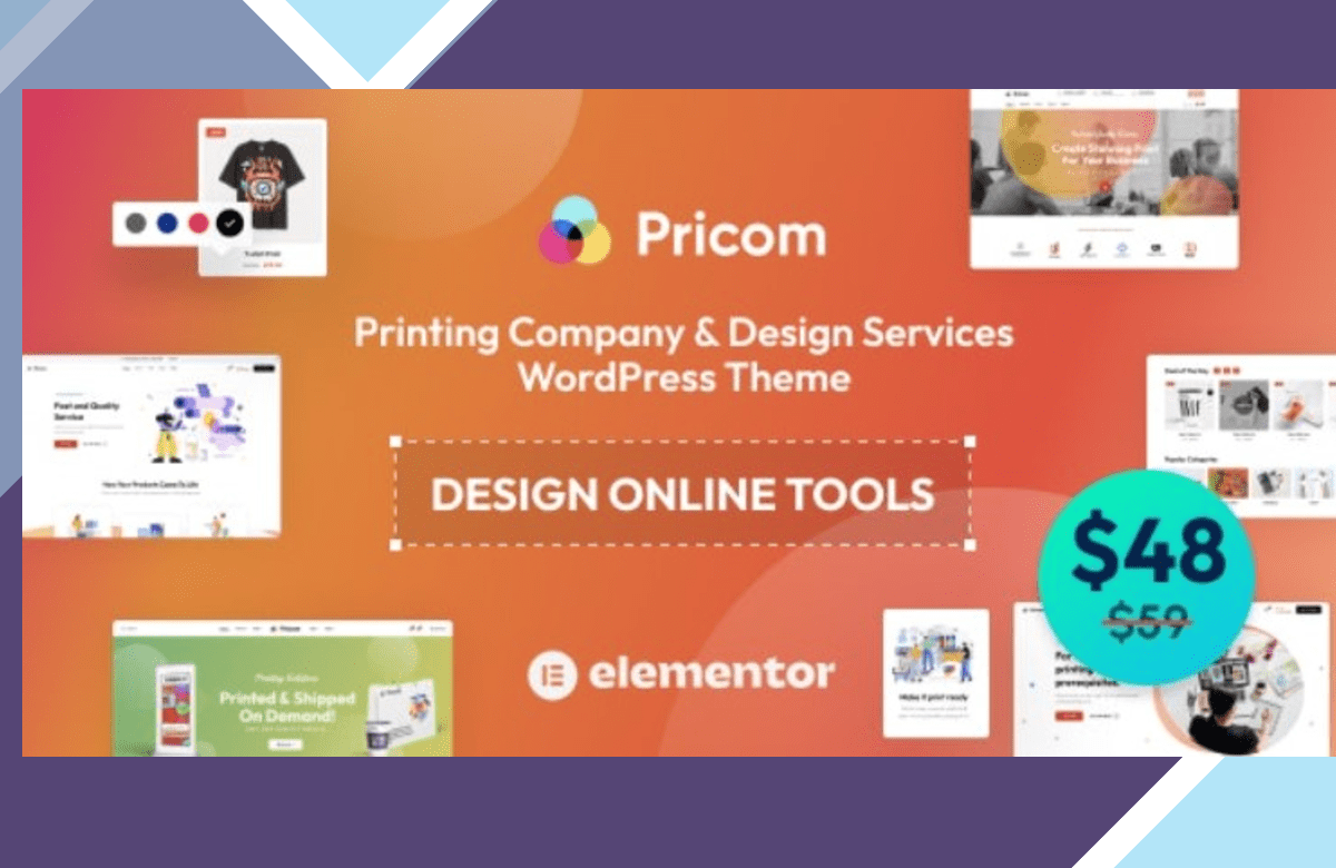 Pricom – Printing Company and Design Services WordPress Theme screenshot