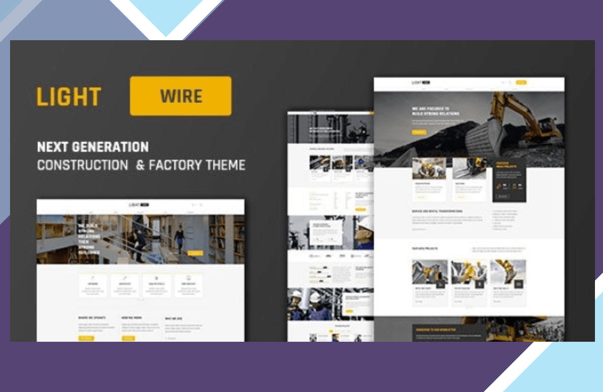 Lightwire – Construction And Industry Theme screenshot