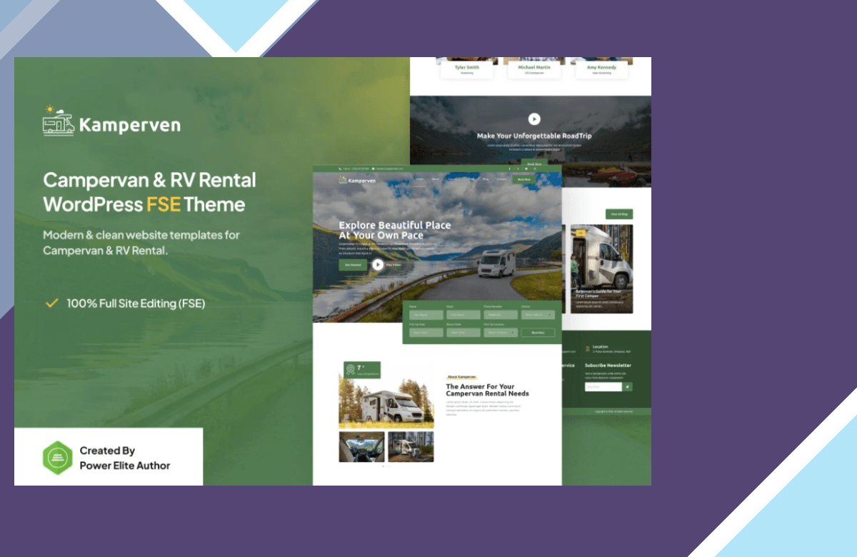 Kamperven – Campervan and RV Rental WordPress Theme screenshot
