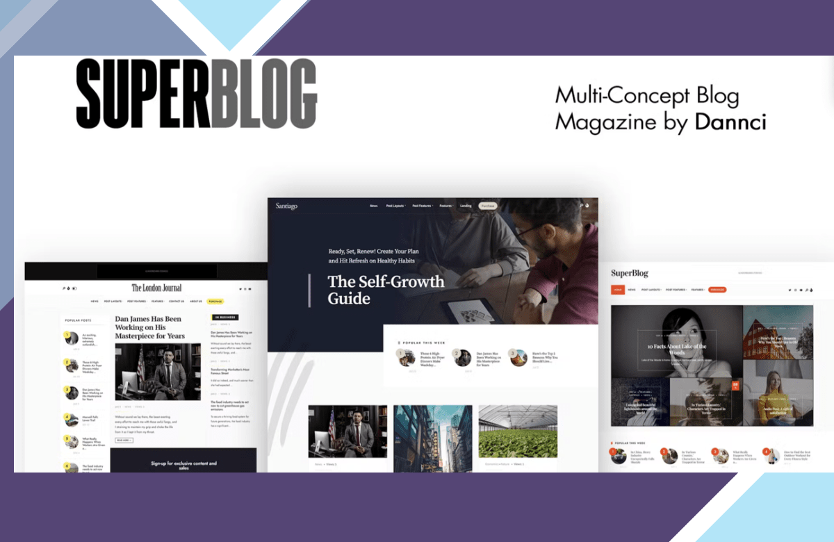 SuperBlog – Powerful Blog and Magazine Theme screenshot
