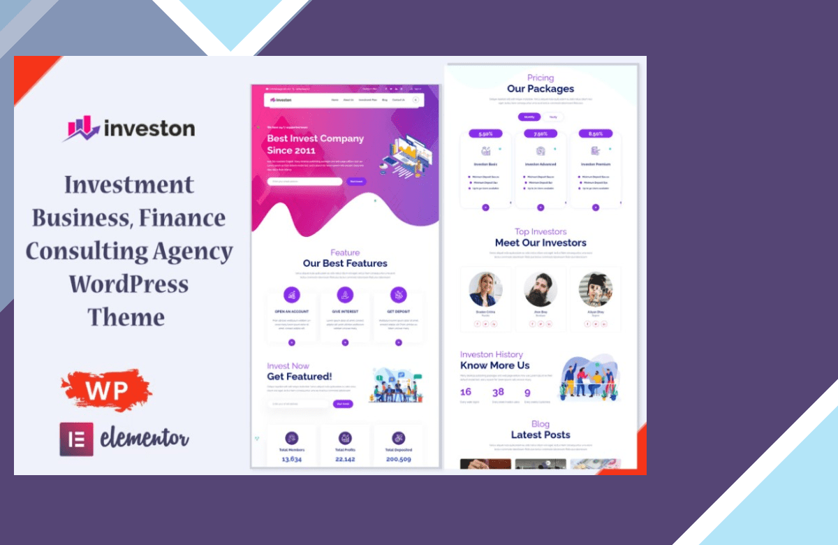 Investon – Investment, Business WordPress Theme screenshot
