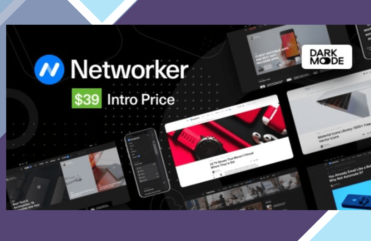 Networker – Tech News WordPress Theme with Dark Mode screenshot