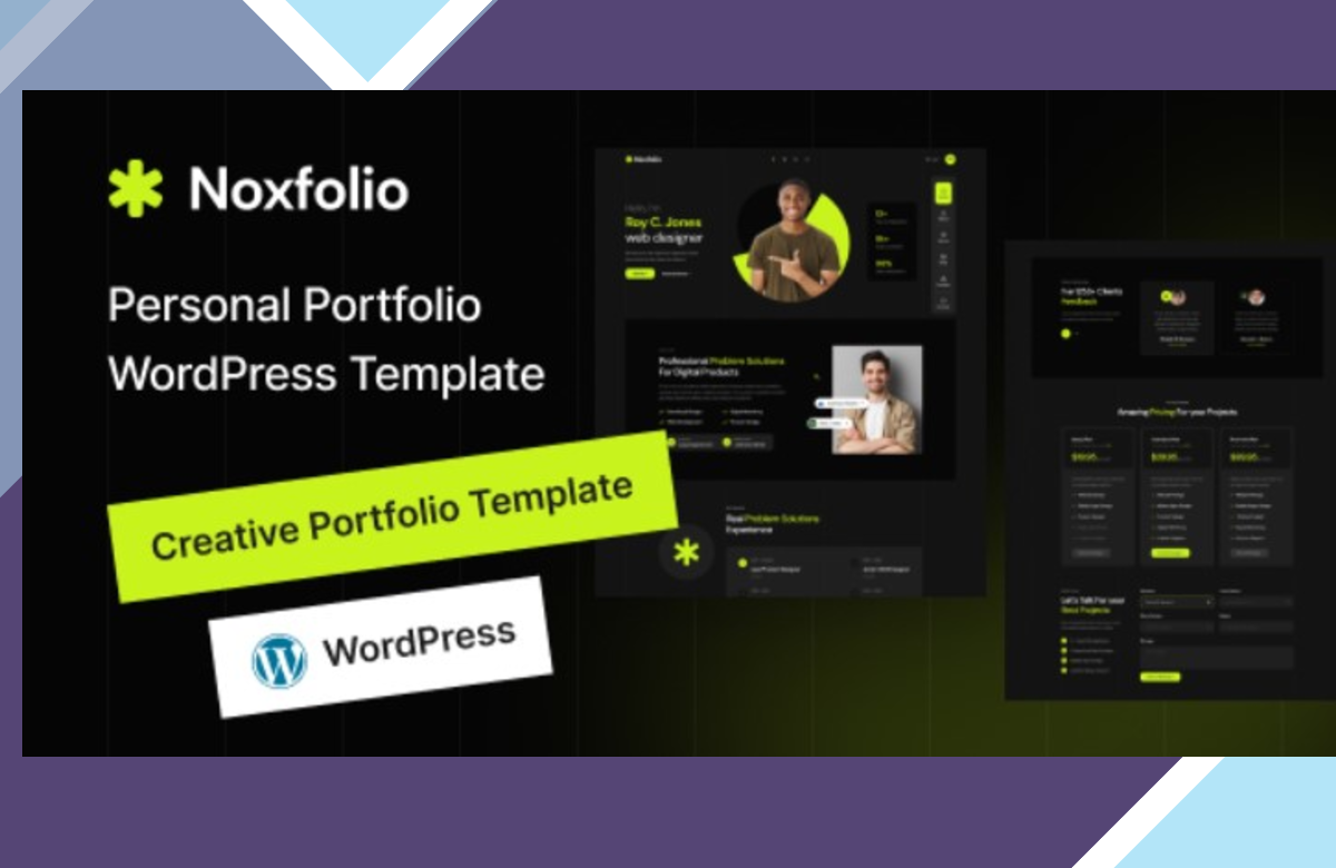 Noxfolio – Personal Portfolio Resume WordPress Theme screenshot