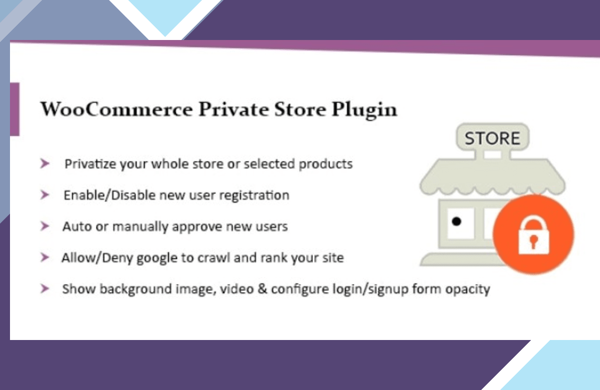 WooCommerce Private Store Plugin: Shop for Registered Users Only screenshot