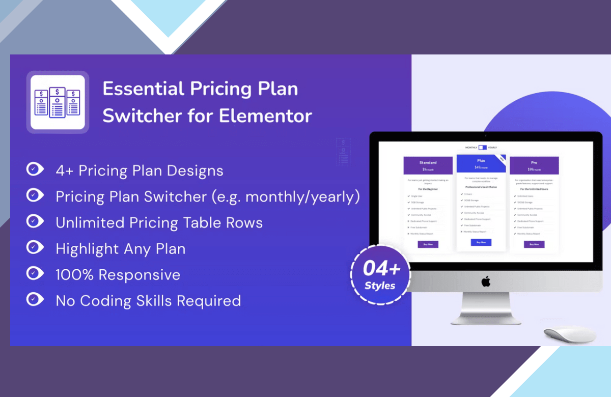 Essential Pricing Plan Switcher for Elementor screenshot