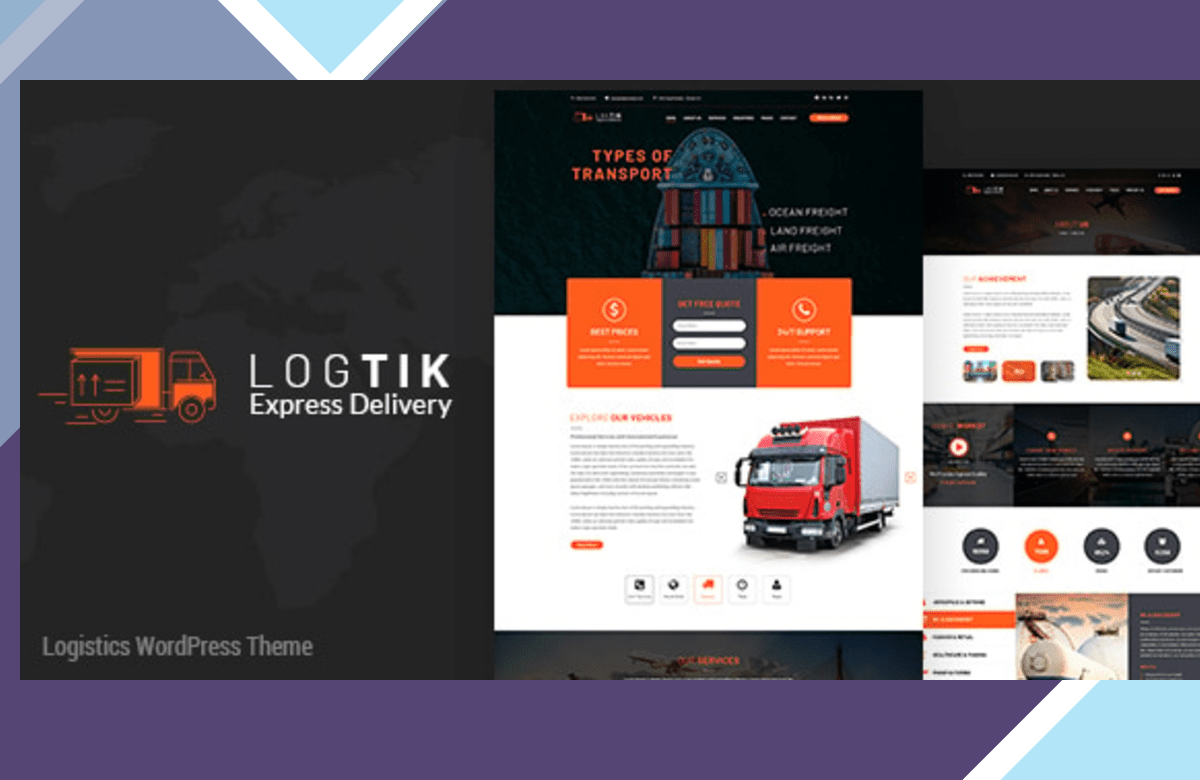 Logtik | Logistics, Transportation Theme screenshot