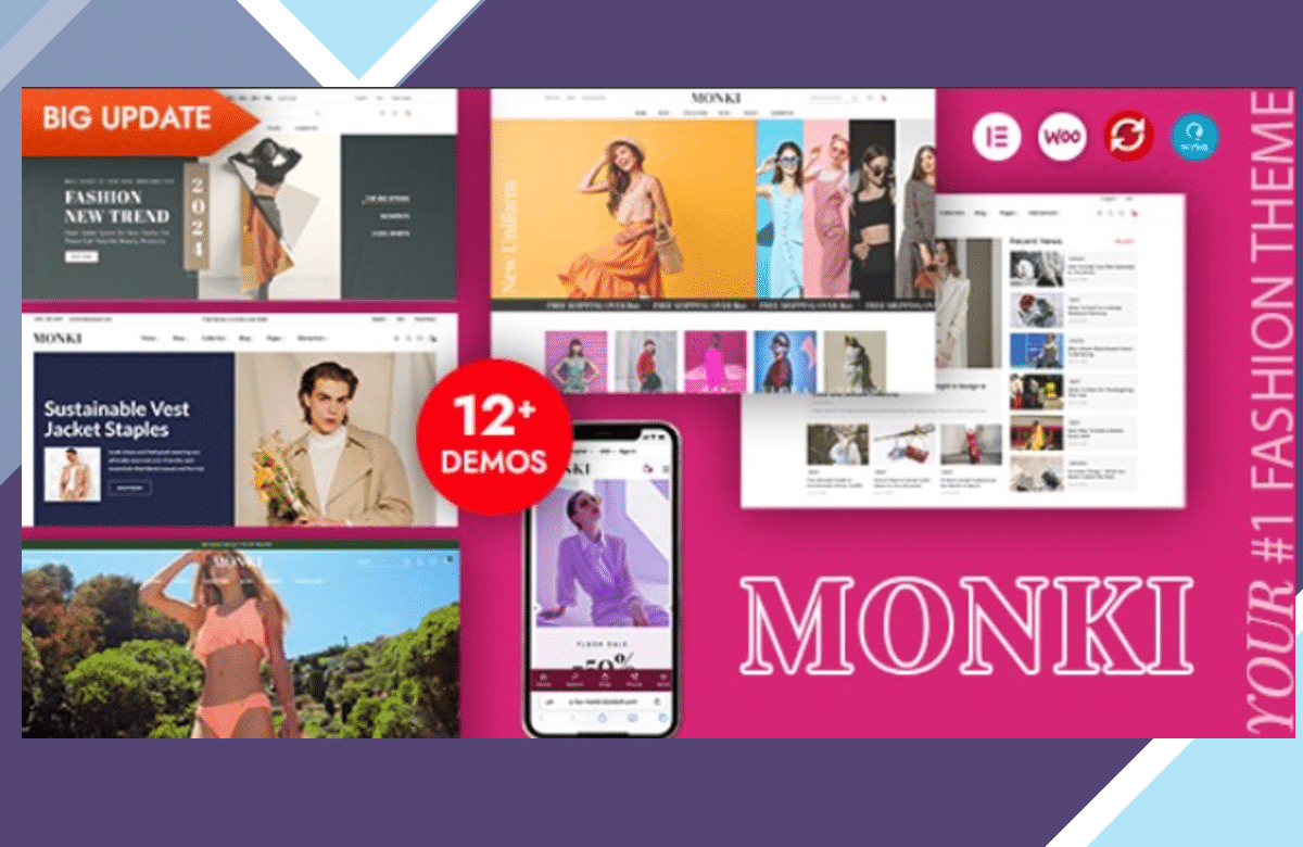 Monki – Elementor Fashion WooCommerce WordPress Theme screenshot