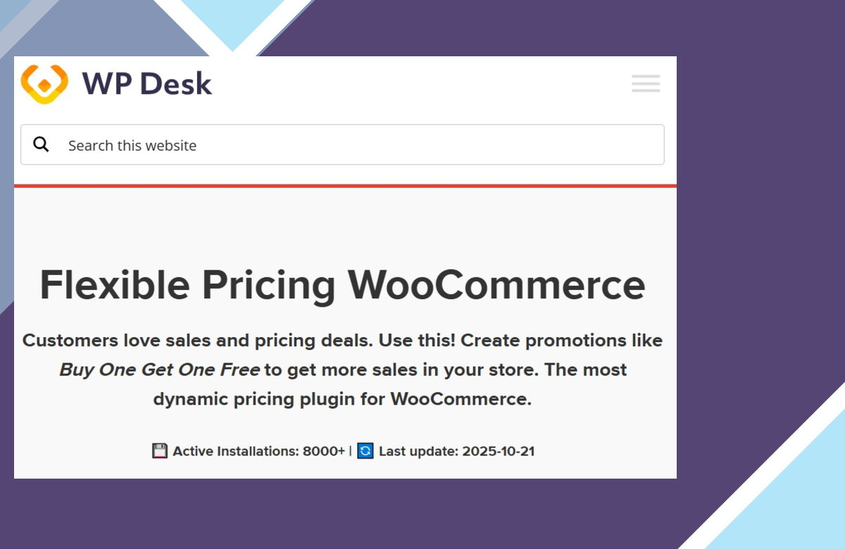 WooCommerce Flexible Pricing screenshot