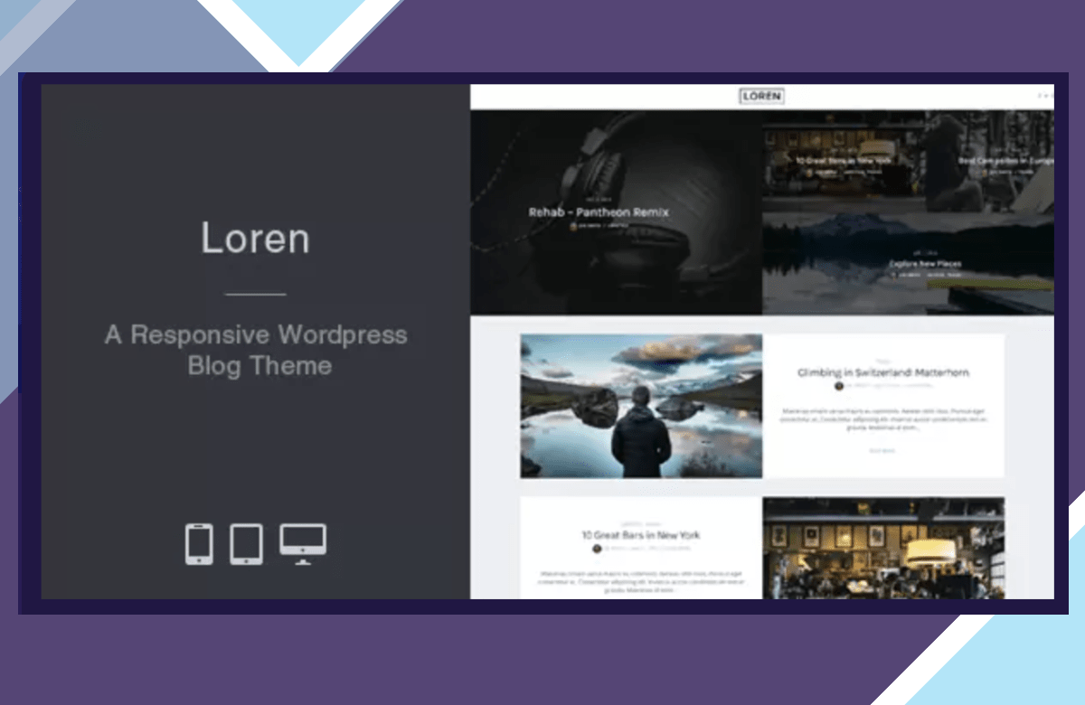 Loren – Responsive WordPress Blog Theme screenshot