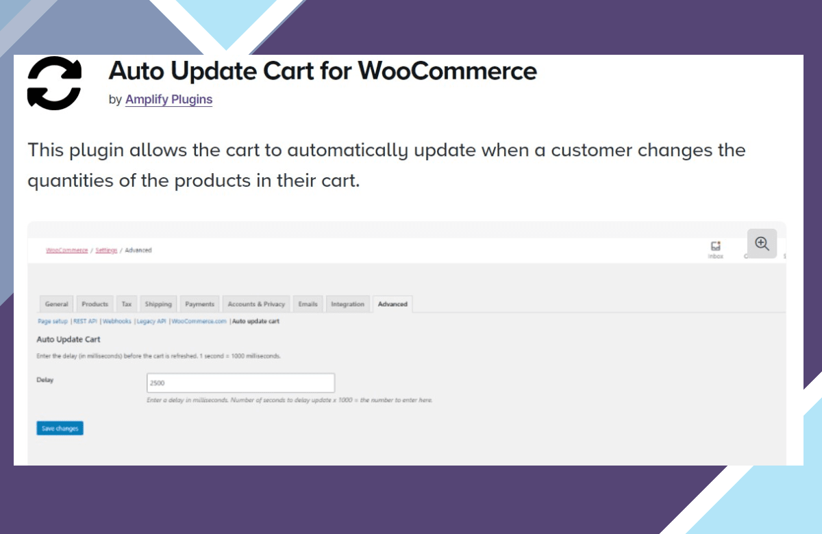 Auto Update Cart for WooCommerce screenshot