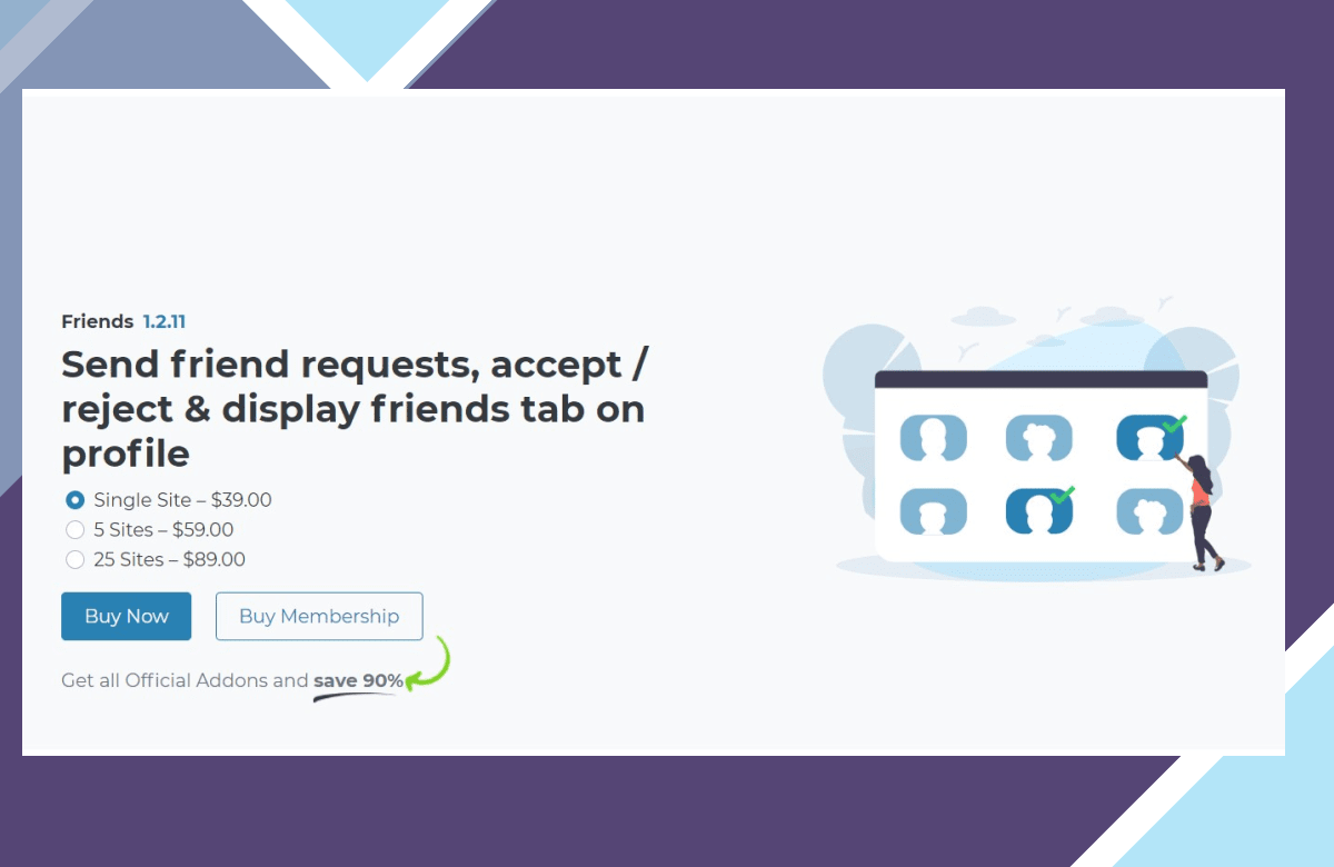 UsersWP Friends screenshot
