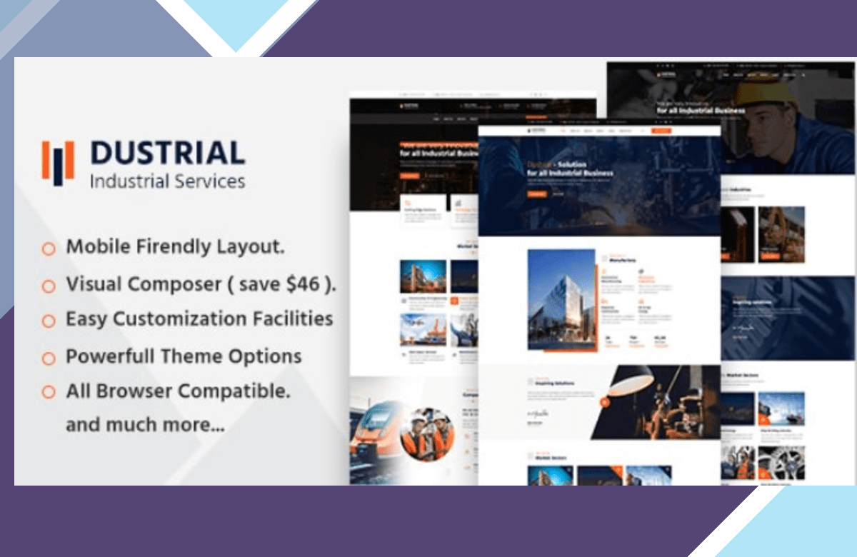 Dustrial – Factory and Industrial WordPress Theme screenshot