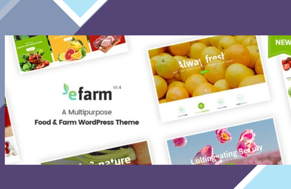 eFarm – A Multipurpose Food and Farm WordPress Theme screenshot