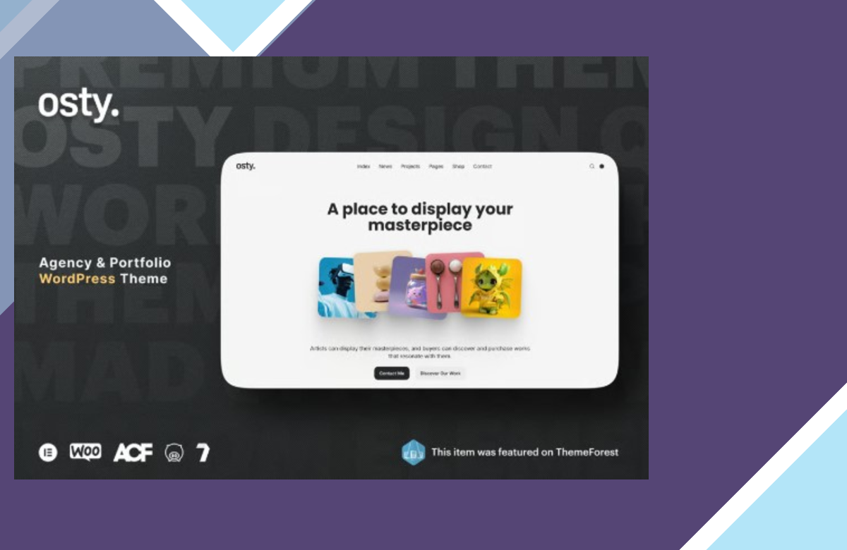 Osty – Creative Agency and Portfolio Theme screenshot