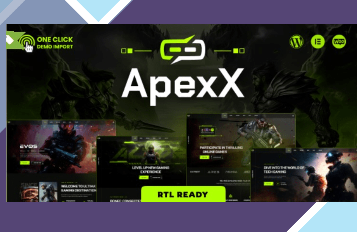 ApexX – Esports and Gaming WordPress Theme screenshot