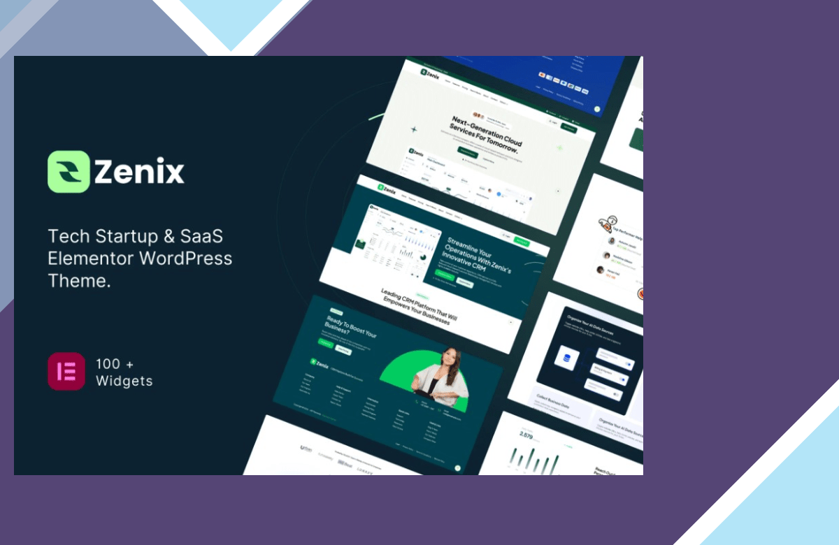 Zenix – Tech Startup and SaaS WordPress Theme screenshot